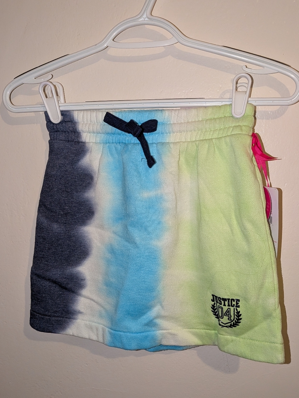 Justice Girls' Tie-Dye Pull-On Skort - Navy, Blue, Lime Size 10